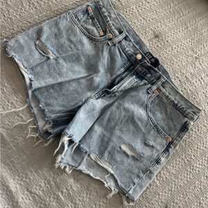 GAP Denim Distressed Shorts 12/31 Light Wash Cutoff Frayed Raw Hem